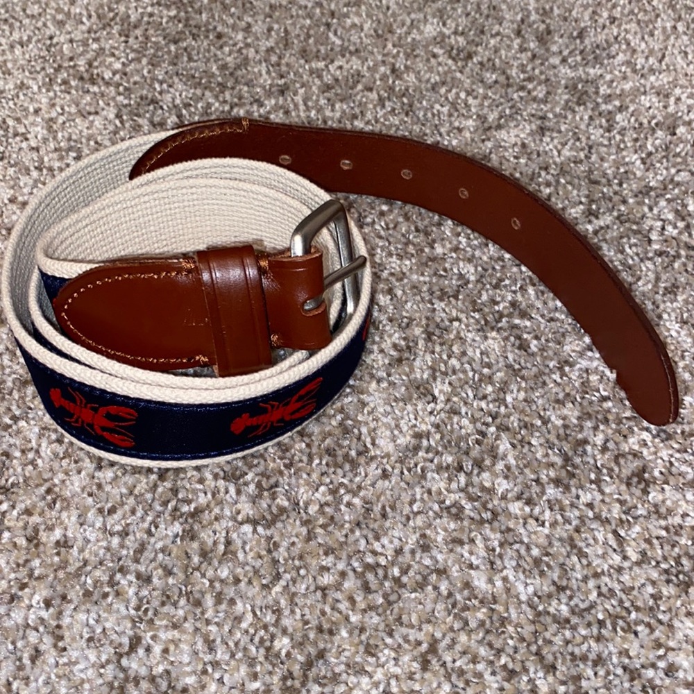 J Crew Lobster Embroidered Belt